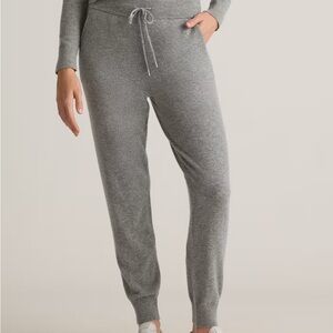 Quince Mongolian Cashmere Heather Gray Women's Jogger Sweatpants